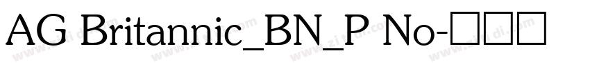 AG Britannic_BN_P No字体转换
